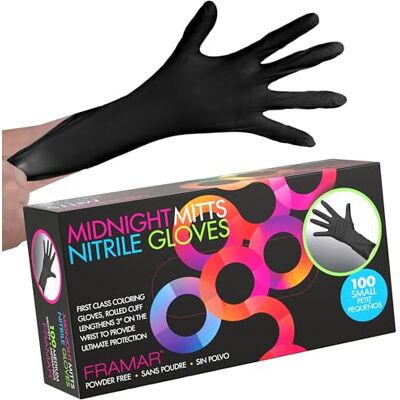 FRAMAR Guanti Nitrile Neri Piccoli – Guanti Monouso – Confezione da 100 Neri Piccoli, Guanti Non Lattice, Nitrile Gloves, Guanti Senza Lattice FRAMAR Guanti Nitrile Neri Piccoli – Guanti Monouso – Confezione da 100 Neri Piccoli, Guanti Non Lattice, Nitrile Gloves, Guanti Senza Lattice