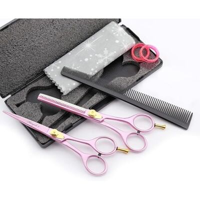 Haryali London Forbici professionali da parrucchiere da barbiere, 15,2 cm, per taglio dei capelli, con set di viti regolabili, confezione nera Haryali London Forbici professionali da parrucchiere da barbiere, 15,2 cm, per taglio dei capelli, con set di viti regolabili, confezione nera