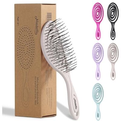 Ninabella Spazzola Capelli Piccola Spazzola Districante da Borsa e da Viaggio Per Capelli Ricci, Fini e Lunghi Spazzola Capelli Donna, Uomo e Bambini Beige Ninabella Spazzola Capelli Piccola Spazzola Districante da Borsa e da Viaggio Per Capelli Ricci, Fini e Lunghi Spazzola Capelli Donna, Uomo e Bambini Beige
