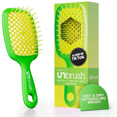 FHI Heat Spazzola Capelli Indolore UNbrush, Adatta a Tutti i Tipi di Capelli, Bagnati o Asciutti Spazzola Districante per Capelli Ventilata con Setole Antistatiche DuoFlex Verde Lime FHI Heat Spazzola Capelli Indolore UNbrush, Adatta a Tutti i Tipi di Capelli, Bagnati o Asciutti Spazzola Districante per Capelli Ventilata con Setole Antistatiche DuoFlex Verde Lime
