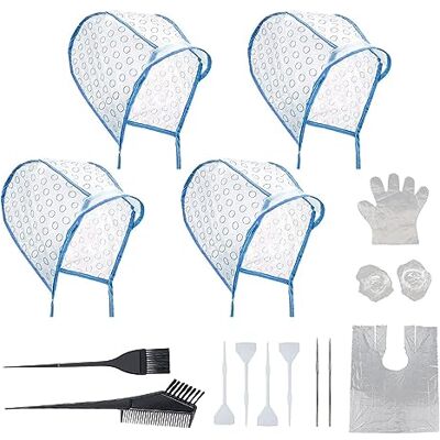 SKHAOVS 15 Pezzi Cuffia per Tinture per Capelli, 4 Frosting Cap, con gancio per colorare i capelli, pettine per tinture per capelli, spazzole per tinture SKHAOVS 15 Pezzi Cuffia per Tinture per Capelli, 4 Frosting Cap, con gancio per colorare i capelli, pettine per tinture per capelli, spazzole per tinture