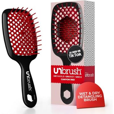 FHI Heat Spazzola Capelli Indolore UNbrush, Adatta a Tutti i Tipi di Capelli, Bagnati o Asciutti Spazzola Districante per Capelli Ventilata con Setole Antistatiche DuoFlex- Rosso Canyon FHI Heat Spazzola Capelli Indolore UNbrush, Adatta a Tutti i Tipi di Capelli, Bagnati o Asciutti Spazzola Districante per Capelli Ventilata con Setole Antistatiche DuoFlex- Rosso Canyon