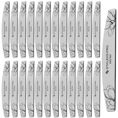 Staleks Lima per unghie EXPERT NFE-40-100/150-25 a mezzaluna, doppia faccia, grana 100/150 gr, strato di schiuma sottile, 25 pezzi Staleks Lima per unghie EXPERT NFE-40-100/150-25 a mezzaluna, doppia faccia, grana 100/150 gr, strato di schiuma sottile, 25 pezzi