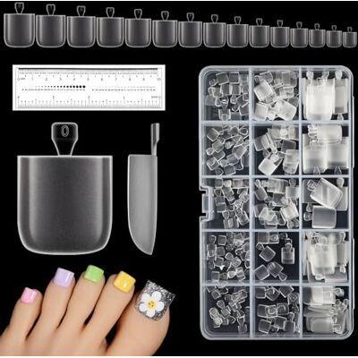 AIMEILI Unghie Finte Piedi 240 Pezzi 15 Taglie Tip Unghie Piedi 020 Unghie Artificiali Piedi, Full Cover Tips Unghie Ricostruzione, Con Custodia, Manicure Accessori per Salone di Casa AIMEILI Unghie Finte Piedi 240 Pezzi 15 Taglie Tip Unghie Piedi 020 Unghie Artificiali Piedi, Full Cover Tips Unghie Ricostruzione, Con Custodia, Manicure Accessori per Salone di Casa