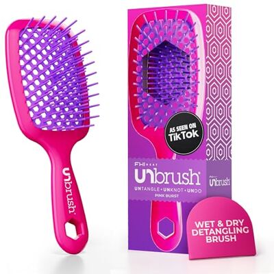 FHI Heat Spazzola Capelli Indolore UNbrush, Adatta a Tutti i Tipi di Capelli, Bagnati o Asciutti Spazzola Districante per Capelli Ventilata con Setole Antistatiche DuoFlex Rosa Burst FHI Heat Spazzola Capelli Indolore UNbrush, Adatta a Tutti i Tipi di Capelli, Bagnati o Asciutti Spazzola Districante per Capelli Ventilata con Setole Antistatiche DuoFlex Rosa Burst