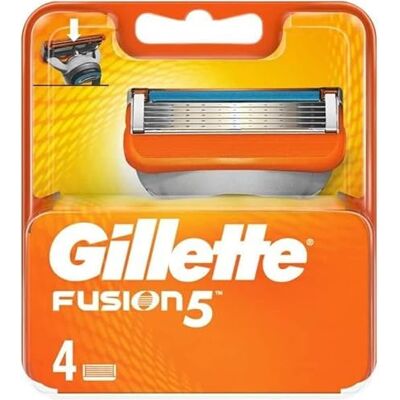 Gillette Fusion 5 lame da rasoio per rasoio, 4 lame di ricambio per rasoio umido da uomo (vecchia versione) Gillette Fusion 5 lame da rasoio per rasoio, 4 lame di ricambio per rasoio umido da uomo (vecchia versione)