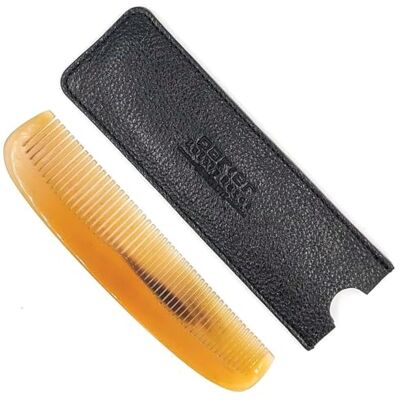 Parker Genuine corno di bue Pocket pettine con custodia -Hand Realizzato Parker Genuine corno di bue Pocket pettine con custodia -Hand Realizzato