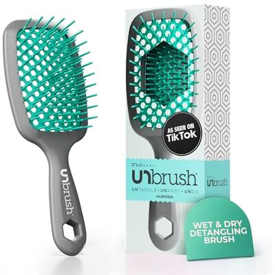 FHI Heat Spazzola Capelli Indolore UNbrush, Adatta a Tutti i Tipi di Capelli, Bagnati o Asciutti Spazzola Districante per Capelli Ventilata con Setole Antistatiche DuoFlex Aurora Teal FHI Heat Spazzola Capelli Indolore UNbrush, Adatta a Tutti i Tipi di Capelli, Bagnati o Asciutti Spazzola Districante per Capelli Ventilata con Setole Antistatiche DuoFlex Aurora Teal