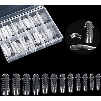 KADS 120P Unghie Acrilico Trasparente Scala Graduata Ideali Ricostruzione con Sistema Gel a Raggi UV Copertura Completa KADS 120P Unghie Acrilico Trasparente Scala Graduata Ideali Ricostruzione con Sistema Gel a Raggi UV Copertura Completa