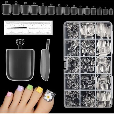 AIMEILI Unghie Finte Piedi 240 Pezzi 15 Taglie Tip Unghie Piedi 021 Unghie Artificiali Piedi, Full Cover Tips Unghie Ricostruzione, Con Custodia, Manicure Accessori per Salone di Casa AIMEILI Unghie Finte Piedi 240 Pezzi 15 Taglie Tip Unghie Piedi 021 Unghie Artificiali Piedi, Full Cover Tips Unghie Ricostruzione, Con Custodia, Manicure Accessori per Salone di Casa