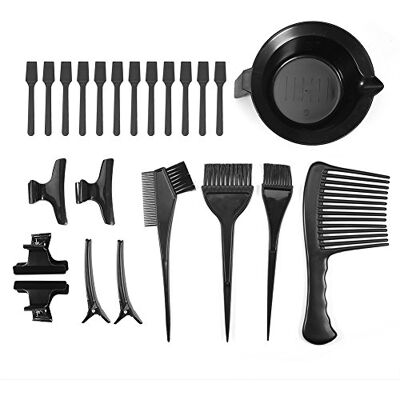 ZJchao 23 pezzi set accessori colorazione capelli plastica, ciotola pennello, pettine spazzole clip, kit styling parrucchiere per tinta capelli ZJchao 23 pezzi set accessori colorazione capelli plastica, ciotola pennello, pettine spazzole clip, kit styling parrucchiere per tinta capelli