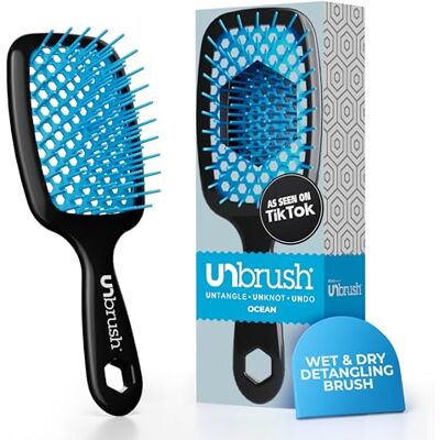 FHI Heat Spazzola Capelli Indolore UNbrush, Adatta a Tutti i Tipi di Capelli, Bagnati o Asciutti Spazzola Districante per Capelli Ventilata con Setole Antistatiche DuoFlex Blu Oceano FHI Heat Spazzola Capelli Indolore UNbrush, Adatta a Tutti i Tipi di Capelli, Bagnati o Asciutti Spazzola Districante per Capelli Ventilata con Setole Antistatiche DuoFlex Blu Oceano