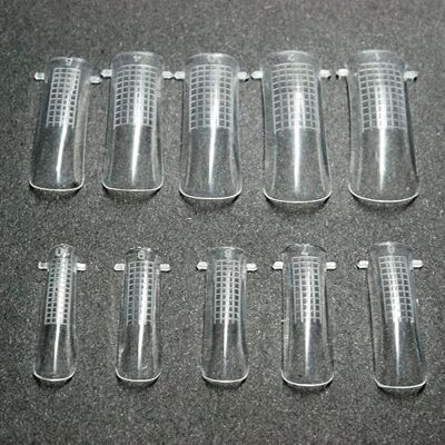KADS 100PCS Unghie Finte Acrilico Trasparente per Sistema Gel UV Unghie Finte con Scala Graduata per Nail Art KADS 100PCS Unghie Finte Acrilico Trasparente per Sistema Gel UV Unghie Finte con Scala Graduata per Nail Art