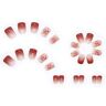 Generic Through Pearl New Nail Patch One Second Wearable Nail Patch Short Show White Girl (con colla interna), 1 ml, colore acrilico per unghie giovani (rosa, taglia unica)