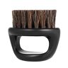 HEALLILY Spazzola per barba con manico rotondo Spazzola per barba con setole portatile per cinture da barba (nero)