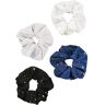 minkissy 4pcs Elastic Flower Ponytail Capytail Caphes Cordes Panno Anelli Donne Decorazioni per