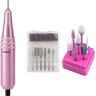 song5 lima per unghie elettrica Macchina portatile per le unghie per unghie elettrica Set Pen Manicure Machine Pedicure Nail File Art Drill Kit da trapano con trapano in ceramica (Color : 257 Pink Pack)