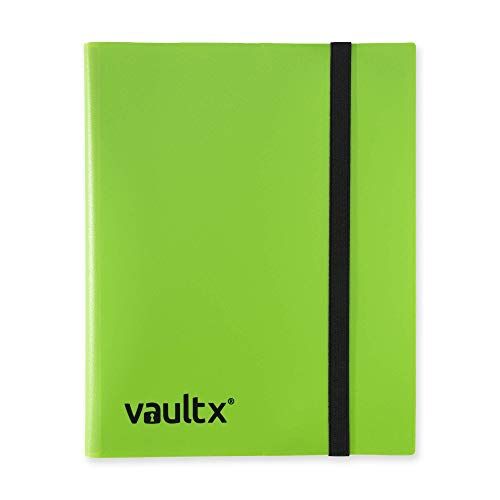 Vault X ® Binder – Album Porta Carte con 9 Tasche – Raccoglitore per 360 Carte Collezionabili o Figurine con Apertura Laterale (Verde)