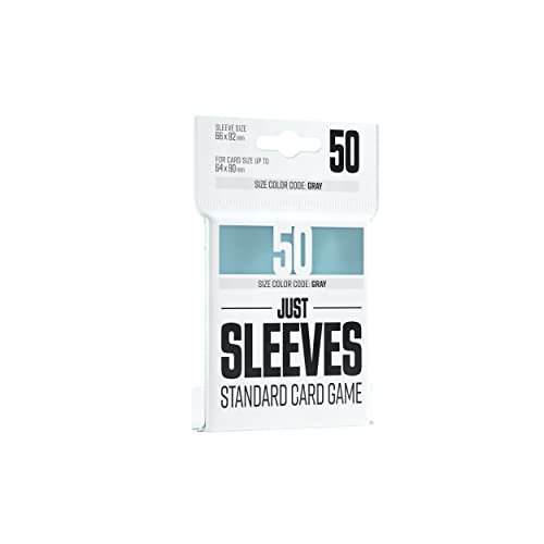 Asmodee Just Sleeves Standard Card Game, Transparent (50 Sleeves)