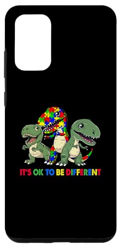 Support Autism Puzzle T-Shirts and More Custodia per Galaxy S20+ Consapevolezza dell'autismo Simpatico dinosauro T-Rex Va bene essere diverso
