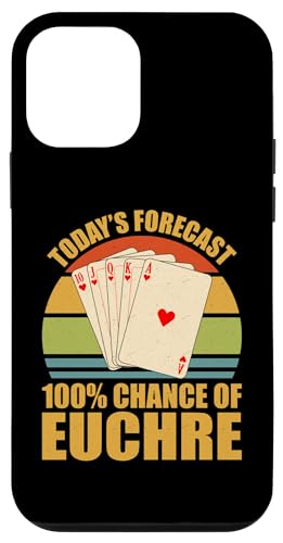 Funny Euchre Card Game Custodia per iPhone 12 mini Gioco di carte Euchre Vintage Funny Previsioni di oggi