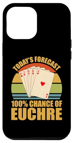 Funny Euchre Card Game Custodia per iPhone 15 Plus Gioco di carte Euchre Vintage Funny Previsioni di oggi