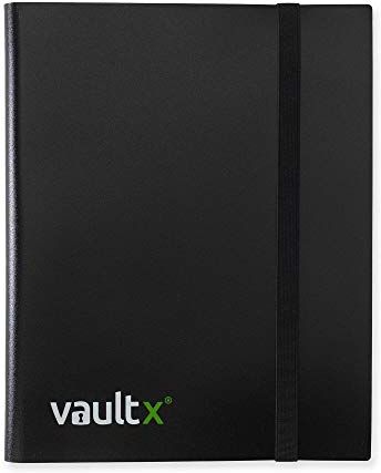 Vault X ® Binder – Album Porta Carte con 9 Tasche – Raccoglitore per 360 Carte Collezionabili o Figurine con Apertura Laterale (Nero)