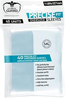 Ultimate Guard , Precise-Fit Oversized Sleeves Clear (40) [Edizione: Germania], multicolore