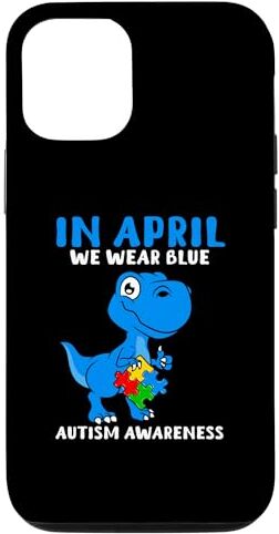 Support Autism Puzzle T-Shirts and More Custodia per iPhone 14 Pro Ad aprile indossiamo il mese di sensibilizzazione sull'autismo T-Rex del dinosauro blu