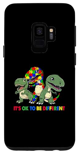 Support Autism Puzzle T-Shirts and More Custodia per Galaxy S9 Consapevolezza dell'autismo Simpatico dinosauro T-Rex Va bene essere diverso