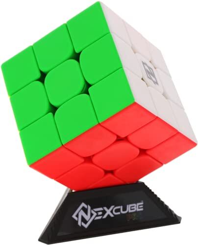 GOLIATH Nexcube Pro 3X3 Rompicapo Da 8 anni in su Cubo per Speedcuber Professionisti Senza Adesivi Angoli Arrotondati a Rotazione Facile Riposizionamento Preciso E Doppio Sistema Di Regolazione