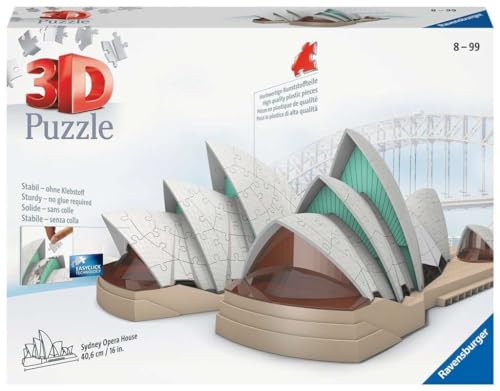 Ravensburger 3D Puzzle Sydney Opera House, 216 Pezzi, 8+ Anni