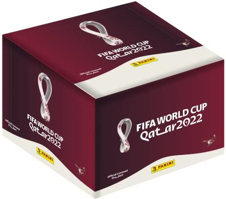 Panini Confezione da 100 pacchetti di figurine Mondiali di calcio 2022