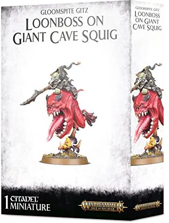 Games Workshop Warhammer Age of Sigmar Gloomspite Gitz: Loonboss On Giant Cave Squig