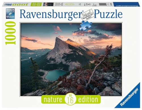 Ravensburger Puzzle Tramonto in montagna, Collezione Nature Edition, 1000 Pezzi, Idea regalo, per Lei o Lui,Puzzle Adulti