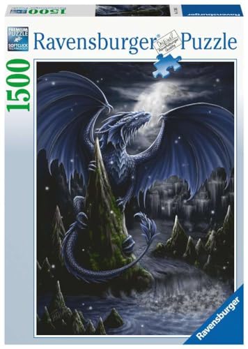 Ravensburger Puzzle L'oscuro drago blu, 1500 Pezzi, Idea regalo, per Lei o Lui, Puzzle Adulti