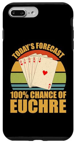 Funny Euchre Card Game Custodia per iPhone 7 Plus/8 Plus Gioco di carte Euchre Vintage Funny Previsioni di oggi