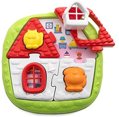 Chicco Puzzle della Fattoria 2in1, Gioco Puzzle e Forme Incastro per Bambini, con 8 Pezzi di Puzzle, 8 Formine, 2 Sfondi Illustrati, Made in Italy, Giochi Educativi per Bambini 10 Mesi 3 Anni