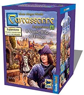 Giochi Uniti Carcassonne Il Conte, il Re e l'Eretico, Espansione 6 per Carcassonne, Gioco da tavolo, Edizione italiana, GU669