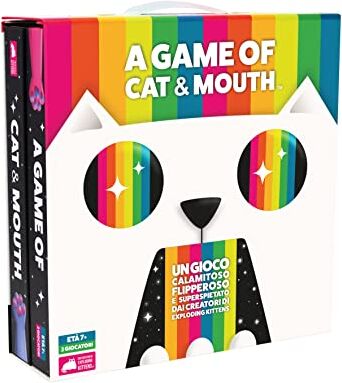 Asmodee A Game of Cat & Mouth, Gioco da Tavolo, Divertente Party Game dai Creatori di Exploding Kittens, 2 Giocatori, 7+ Anni, Edizione in Italiano