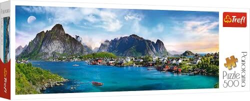 Trefl 916  EA 500 Teile, Panorama, Premium Quality, für Erwachsene und Kinder ab 10 Jahren 500pcs Lofoten Archipelago Norway, Coloured