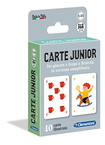 Clementoni Junior, carte da gioco per bambini (versione in italiano), Multicolore, , 5 99 anni