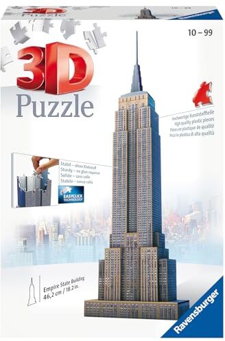 Ravensburger Italy Empire State Building Puzzle 3D, 216 Pezzi, Multicolore,