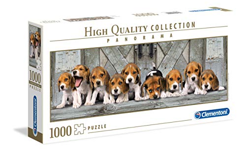Clementoni Collection Panorama Puzzle Beagles, 1000 Pezzi, Colore Neutro,