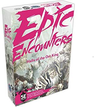 Steamforged Games Epic Encounters: Hall of the Orc King RPG Fantasy gioco da tavolo con 20 miniature Orchi, tappetino da gioco double-face, e Game Master Adventure Book con statistiche dei mostri, compatibile con 5E