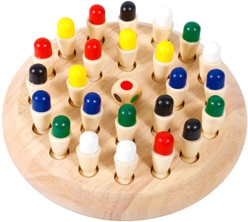 ZLPBAO Giochi Montessori 4 anni, Scacchi Di Memoria, Scacchi Della Memoria Gioco, Giochi Da Tavolo Bambini 4 5 6 Anni, Giocattolo per Bambini da Allenamento di Memoria, Regalo Adatto per Bambini