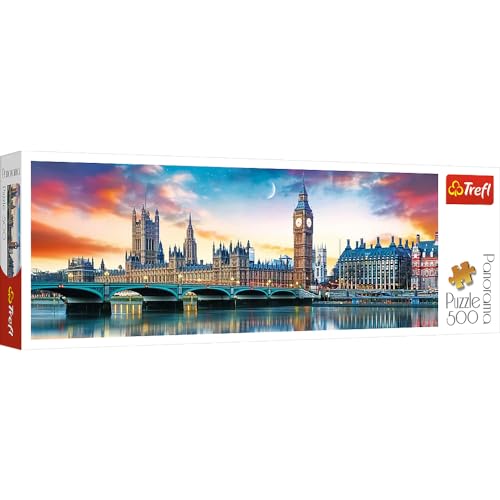 Trefl 916  Ben Abbey, London EA 500 Teile, Panorama, Premium Quality, für Erwachsene und Kinder ab 10 Jahren 500pcs Big Ben & Palace of Westminster, Coloured