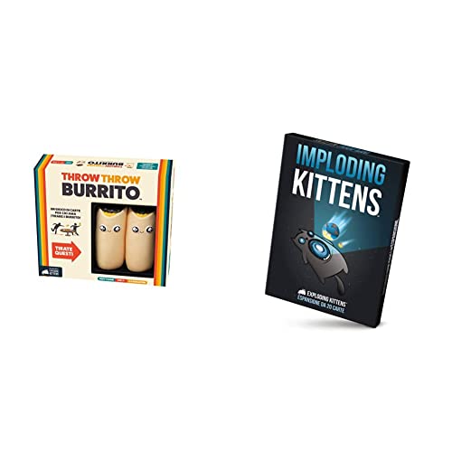 Asmodee Throw Throw Burrito Gioco Da Tavolo Edizione In Italiano (8535 Italia) & Imploding Kittens, Espansione Gioco Di Carte Exploding Kittens, Edizione In Italiano, 8542