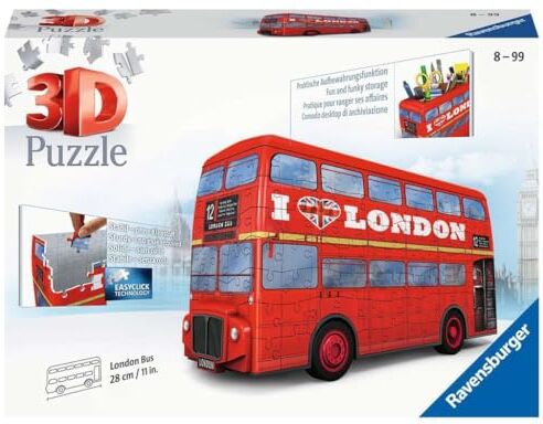 Ravensburger 3D Puzzle London Bus, 216 Pezzi, 8+ Anni