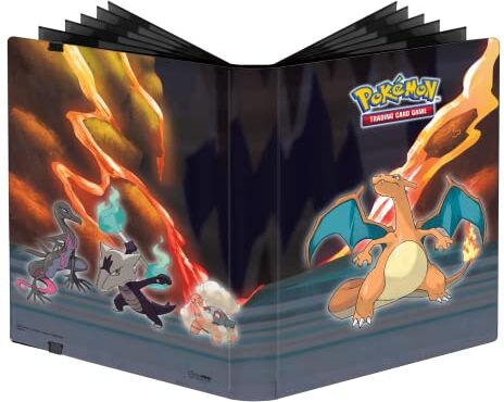 Ultra Pro Serie Gallerie: Collettore Pro a 9 tasche per Pokémon ft. Charizard, Salazzle, Torkoal e Alolan Marowak, Proteggi e memorizza carte Pokémon, carte da gioco, carte da collezione